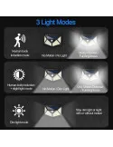Lampa cu panou solar si senzor de miscare,100 LED