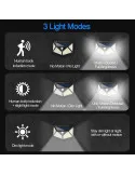 Lampa cu panou solar si senzor de miscare,100 LED