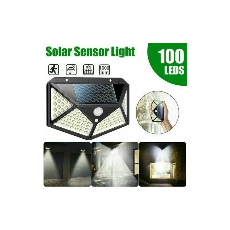 Lampa cu panou solar si senzor de miscare,100 LED