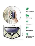 Lampa cu panou solar si senzor de miscare,100 LED