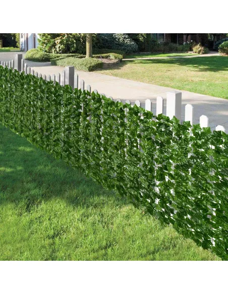 Gard artificial verde cu frunze, 300x100cm, ECO