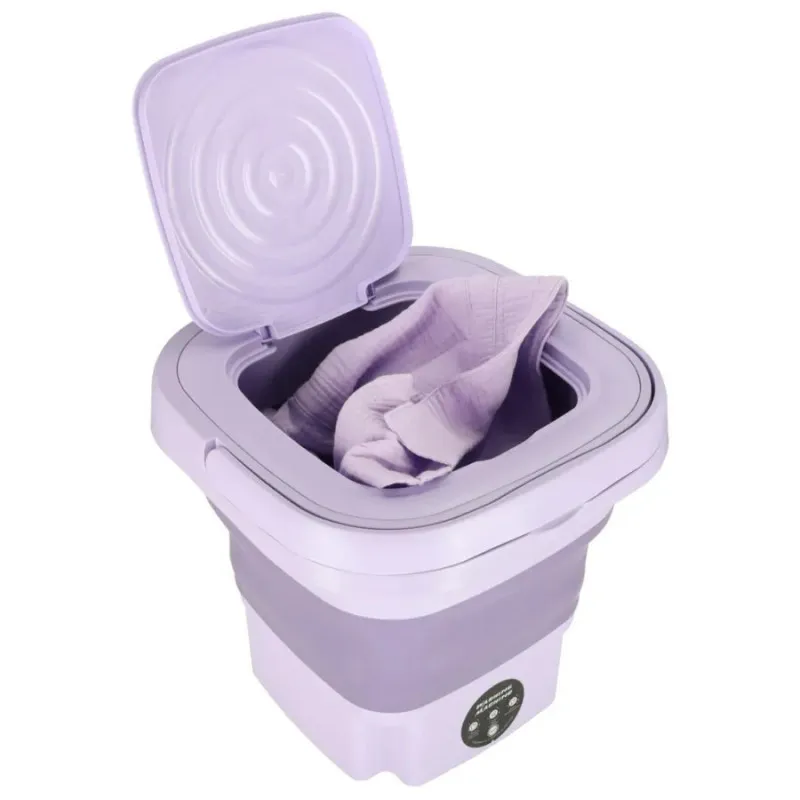 Mașină de spălat mini portabilă complet automată și pliabilă, multifuncțională, cu consum redus, ultra-silentioasă