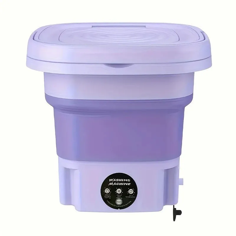 Mașină de spălat mini portabilă complet automată și pliabilă, multifuncțională, cu consum redus, ultra-silentioasă