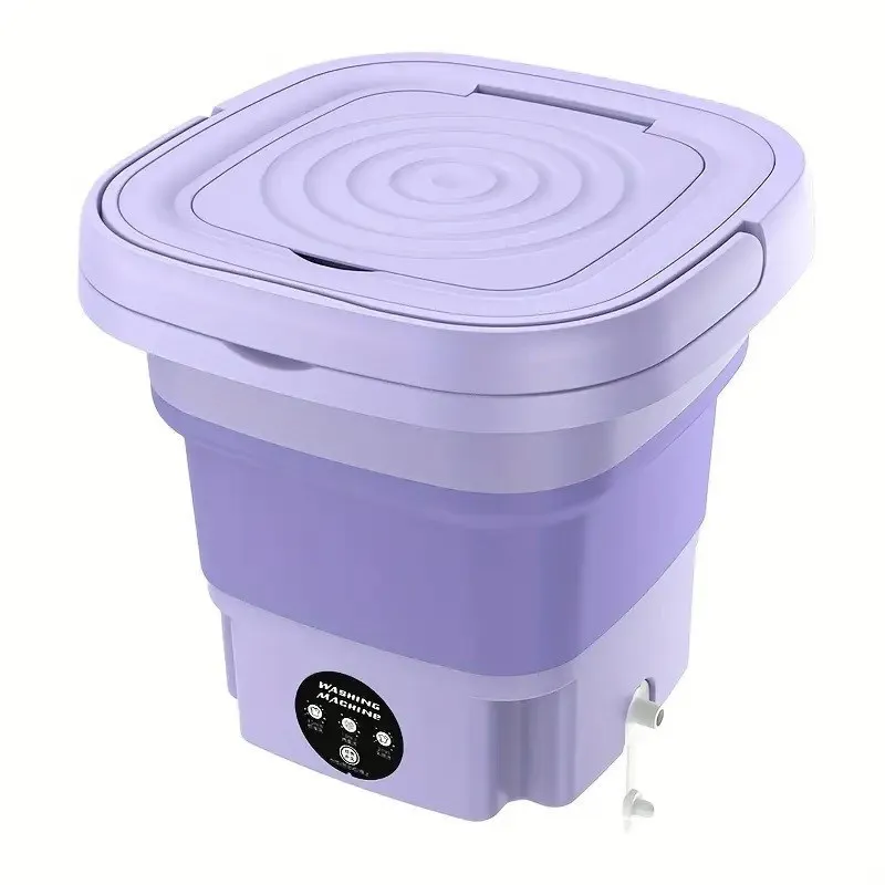 Mașină de spălat mini portabilă complet automată și pliabilă, multifuncțională, cu consum redus, ultra-silentioasă