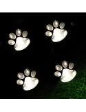 Set 4 Lămpi Solare Paw Print – Iluminare Decorativă cu Labuțe