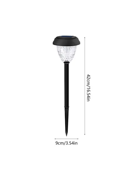 Set 4 Lampi Solare LED pentru Alee și Grădină, Alb Cald + RGB, Schimbare Culoare, IP65