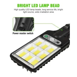 Lampa Solara 50W, 71LED-uri COB, Telecomanda , Senzor de Miscare