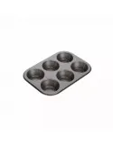 Tava de copt 26x18 cm, inox, 6 briose