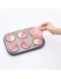 Tava de copt 26x18 cm, inox, 6 briose