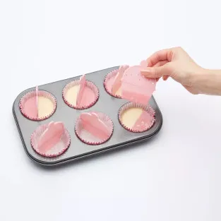 Tava de copt 26x18 cm, inox, 6 briose 2