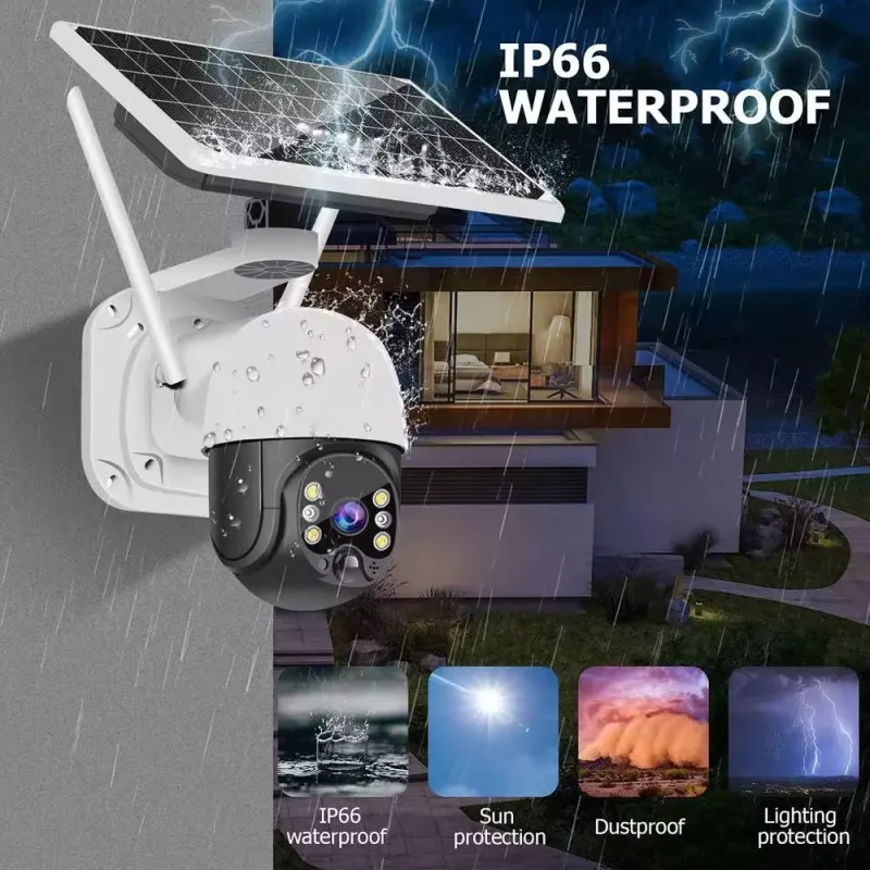 Camera Wifi cu panou solar, 3MP, 1080P, Detectare umana, JT-8181XM