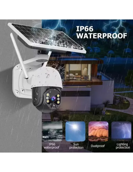 Camera Wifi cu panou solar, 3MP, 1080P, Detectare umana, JT-8181XM