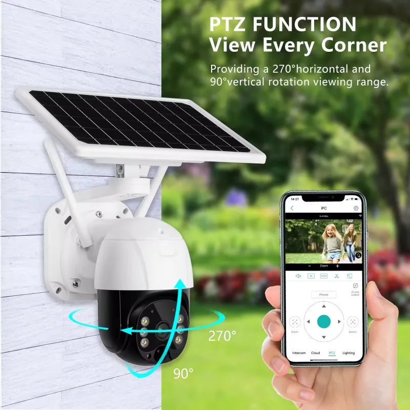 Camera Wifi cu panou solar, 3MP, 1080P, Detectare umana, JT-8181XM