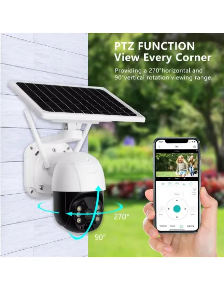 Camera Wifi cu panou solar, 3MP, 1080P, Detectare umana, JT-8181XM