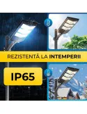 Lampa solara stradala dubla 2400 w ,cu Telecomanda si Suport Metalic