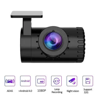 Camera Auto DVR Mini F20, 720P, Functie ADAS, MicroSD, Conexiune USB 2