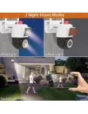 Jortan JT-9689 IP Cameră de Supraveghere Wi-Fi Full HD 1080p Rezistentă la apă cu Comunicare Bidirecțională
