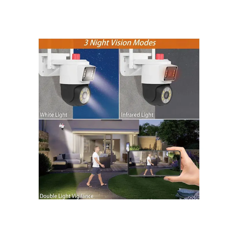 Jortan JT-9689 IP Cameră de Supraveghere Wi-Fi Full HD 1080p Rezistentă la apă cu Comunicare Bidirecțională