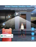 Jortan JT-9689 IP Cameră de Supraveghere Wi-Fi Full HD 1080p Rezistentă la apă cu Comunicare Bidirecțională