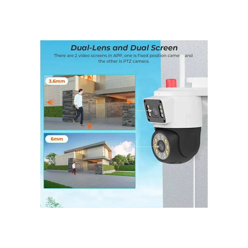 Jortan JT-9689 IP Cameră de Supraveghere Wi-Fi Full HD 1080p Rezistentă la apă cu Comunicare Bidirecțională