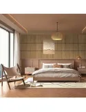  Set 5 x Tapet decorativ autoadeziv, aspect lemn vertical, 30x60cm, model 3D modern, pentru perete interior, imitatie riflaj