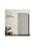  Set 5 x Tapet decorativ autoadeziv, aspect lemn vertical, 30x60cm, model 3D modern, pentru perete interior, imitatie riflaj