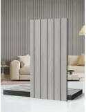  Set 5 x Tapet decorativ autoadeziv, aspect lemn vertical, 30x60cm, model 3D modern, pentru perete interior, imitatie riflaj
