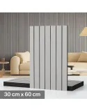  Set 5 x Tapet decorativ autoadeziv, aspect lemn vertical, 30x60cm, model 3D modern, pentru perete interior, imitatie riflaj