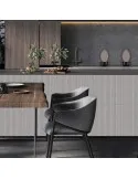  Set 5 x Tapet decorativ autoadeziv, aspect lemn vertical, 30x60cm, model 3D modern, pentru perete interior, imitatie riflaj