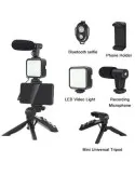 Trepied cu microfon si lumina pentru video, Kit AY-49