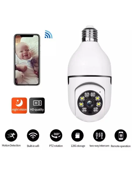 Cumpara Camera de supraveghere in bec, Wi-Fi IP