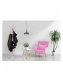 Cuier Metalic Tip Pom, 12 Agatatori pe 3 Nivele, Inaltime 175cm, Culoare Roz