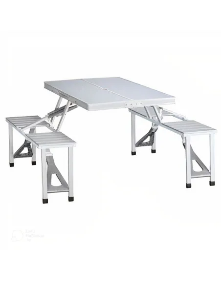 Masa pliabila tip geamantan pentru picnic, din aluminiu