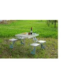 Masa pliabila tip geamantan pentru picnic, din aluminiu