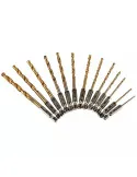Set 13 burghie extel prindere hexagonala otel 1.5-6.5 mm