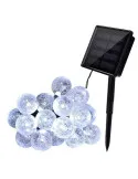 Instalatie solara bila cristal mare, 50 led-uri, alb rece , 6.5 m