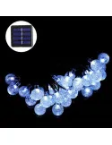 Instalatie solara bila cristal mare, 50 led-uri, alb rece , 6.5 m