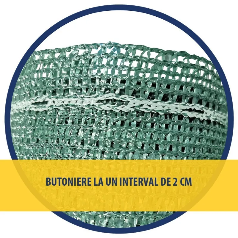 PLASA UMBRIRE 1.7 x 10 M - VERDE + ALB - 80 g/mp red-mag.ro