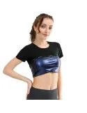 Tricou Fitness cu Efect de Saună pentru Abdomen și Talie