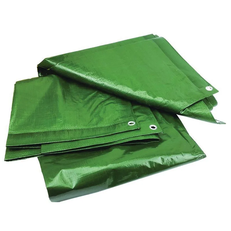Prelată cu Inele din PE, 3x4 m, 120 g/mp, Verde