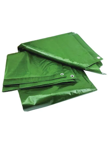 Prelată cu Inele din PE, 3x4 m, 120 g/mp, Verde