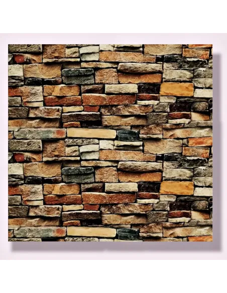 Set 10 x placi autoadezive pentru perete tip marmura , impermeabila , 60x60 cm maro