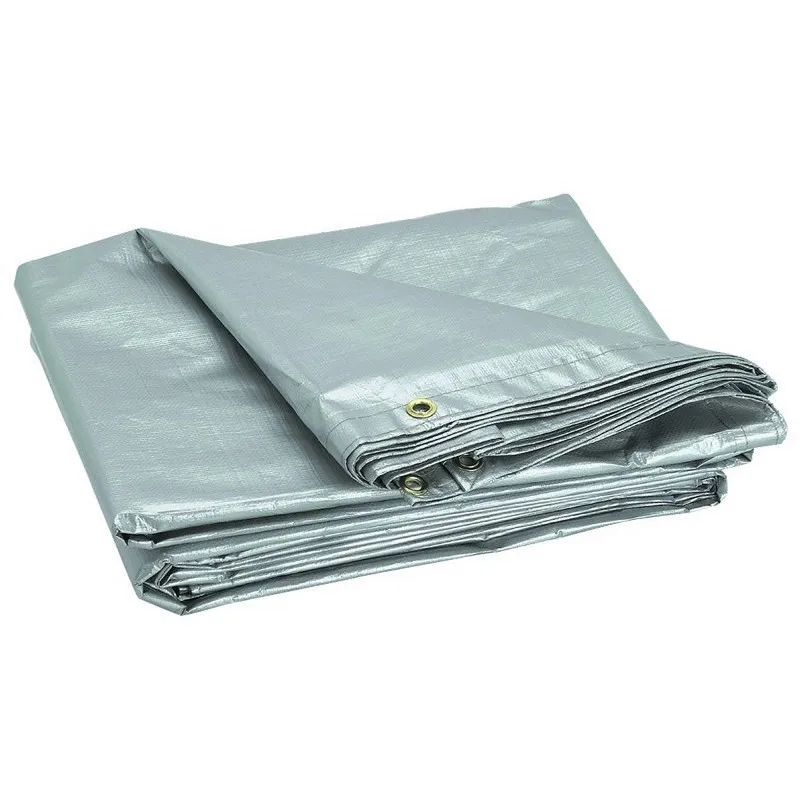 PRELATA CU INELE 10 X 15 M - 150 G/MP - ARGINTIU red-mag.ro