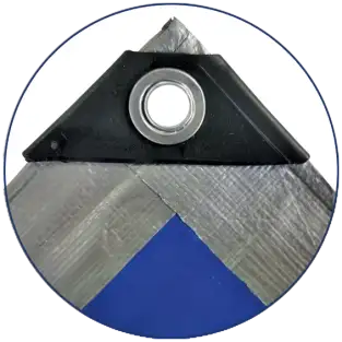 PRELATA CU INELE 10X15 M - 180 G/MP, ARGINTIU-ALBASTRU 2