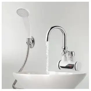 Robinet electric instant apa calda cu display si furtun pentru 2