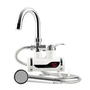 Robinet electric instant apa calda cu display si furtun pentru