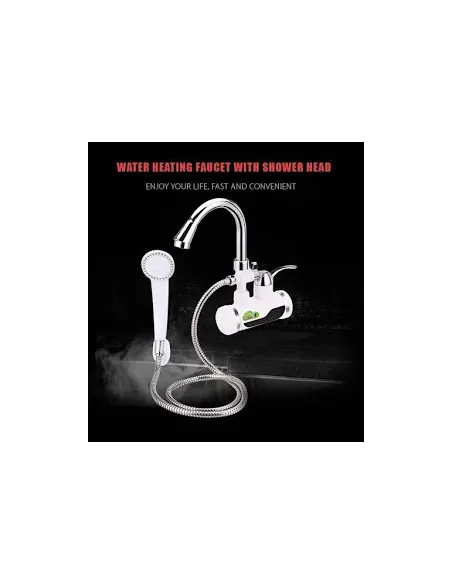 Robinet electric instant apa calda cu display si furtun pentru