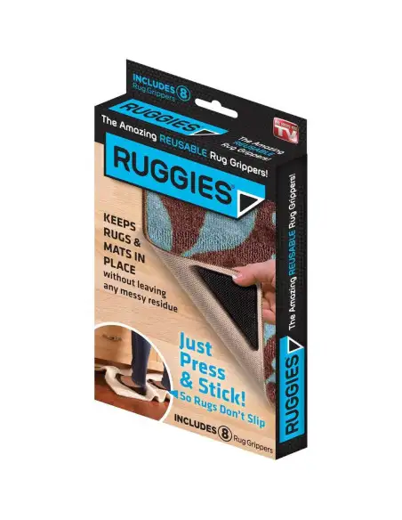 RUGGIES - Banda adeziva pentru covoare - pachet 8 triunghiuri