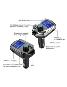 Modulator FM cu afisaj digital X8 p, hands free red-mag.ro 2