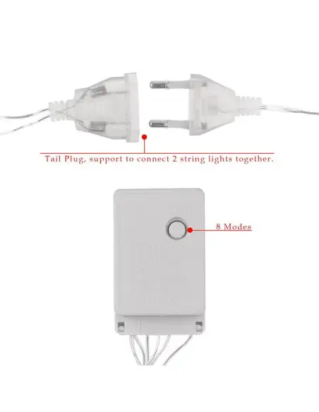 Instalatie 8 metri, ALBASTRU, 200 LED-uri tip turturi